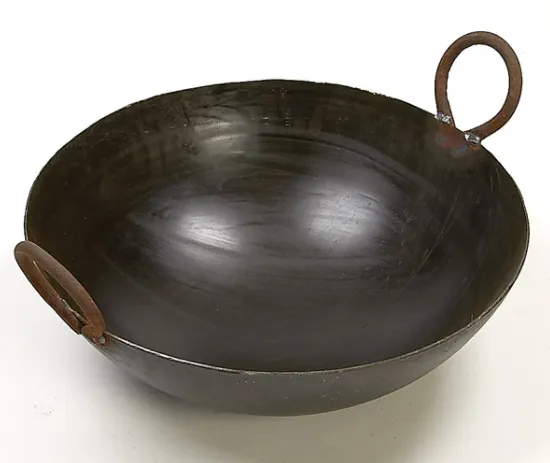 Iron Deep Heavy duty Kadai Wok, 20" Round, Commercial Cookware