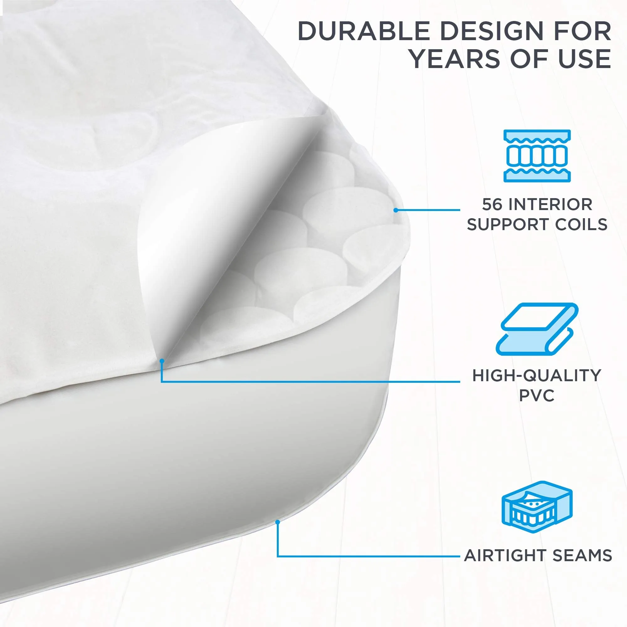Ivation EZ-Bed Self Inflating Air Mattress, King Air Mattress with Built In Pump & Case