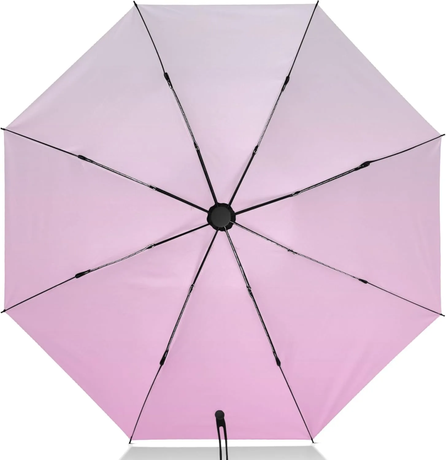 Joisal Violet Slate Blue Gradient Travel Umbrella Windproof Travel Black Uv Protection Umbrella Portable Umbrella Automatic Open and Close for Rain and Sun