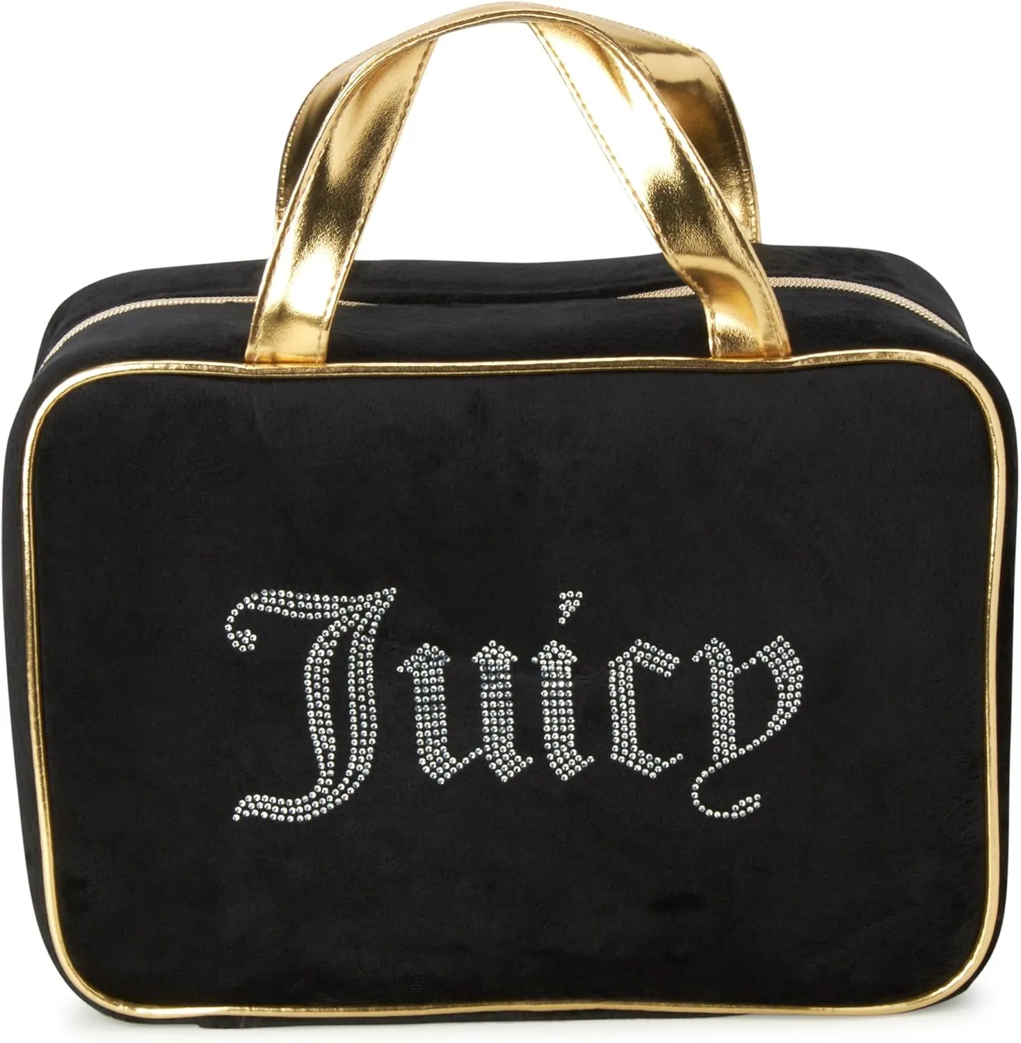Juicy Couture Women's Cosmetics Bag - Travel Makeup and Toiletries Weekender Bag - Makeup Organizer Case, Black