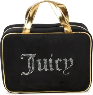 Juicy Couture Women's Cosmetics Bag - Travel Makeup and Toiletries Weekender Bag - Makeup Organizer Case, Black
