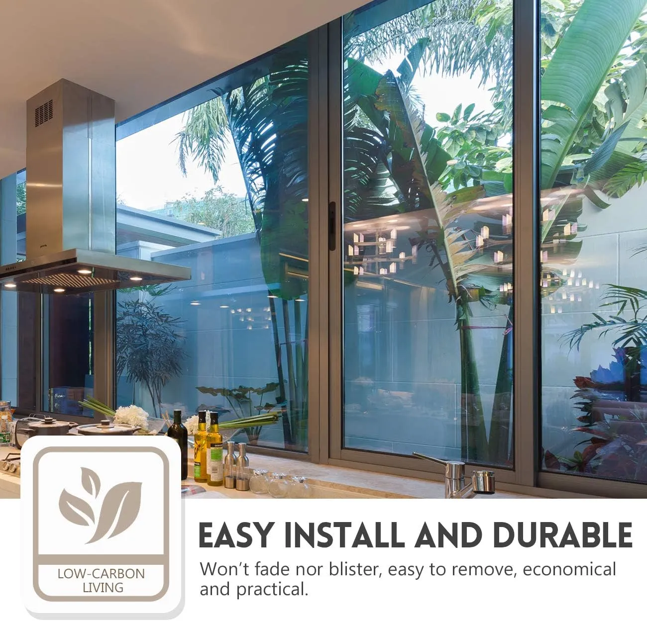 KESPEN Window Film One Way Reflective Daytime Privacy Heat Blocking Anti UV Mirror Window Tint for Home and Office, Silver, 35.4 Inch X 6.5 Feet