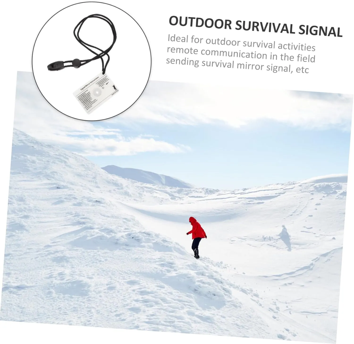 KESYOO Survival Signal Mirror Hiking Reflective Mirrors Camp Kayak Signal Mirror Multifunctional Signal Mirror