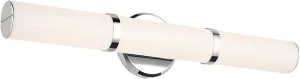 Kichler Rosh 24.25" Bath Bar Medium LED with White Glass in Chrome, Modern Minimalist, for Vanity, Fireplace, Buffet, Hallway, Vanity Mirror, (24.25" W x 5" H), 55188CHLED