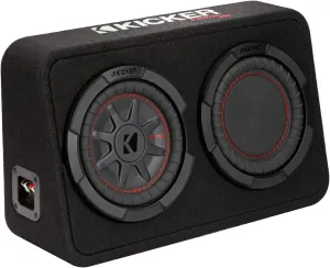 Kicker 48TCWRT82 CompRT 8" subwoofer in Thin Profile Enclosure, 2ohm