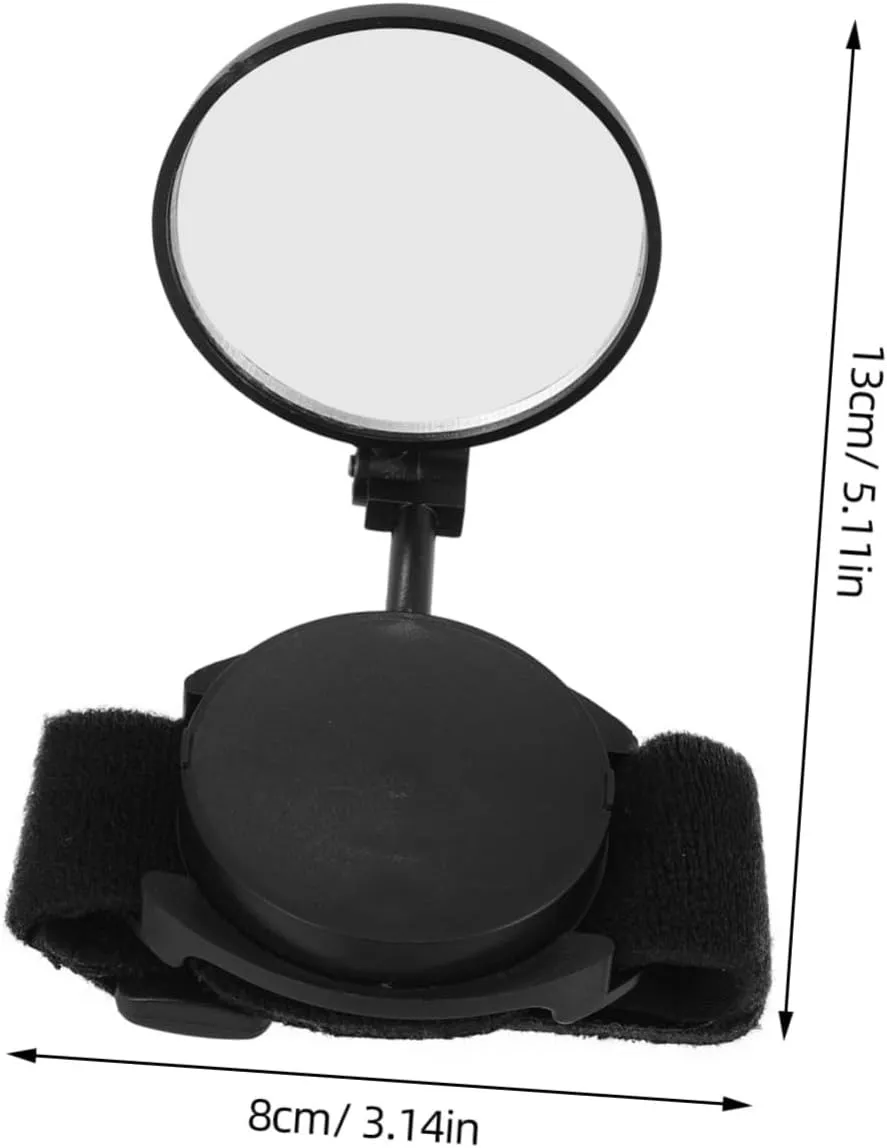 Kisangel 3pcs Bike Backview Mirror Wristband Rotatable Wide Angle Cycling Mirror for Enhanced Road Awareness Lightweight and Sturdy Design Suitable for Various and Motorbikes