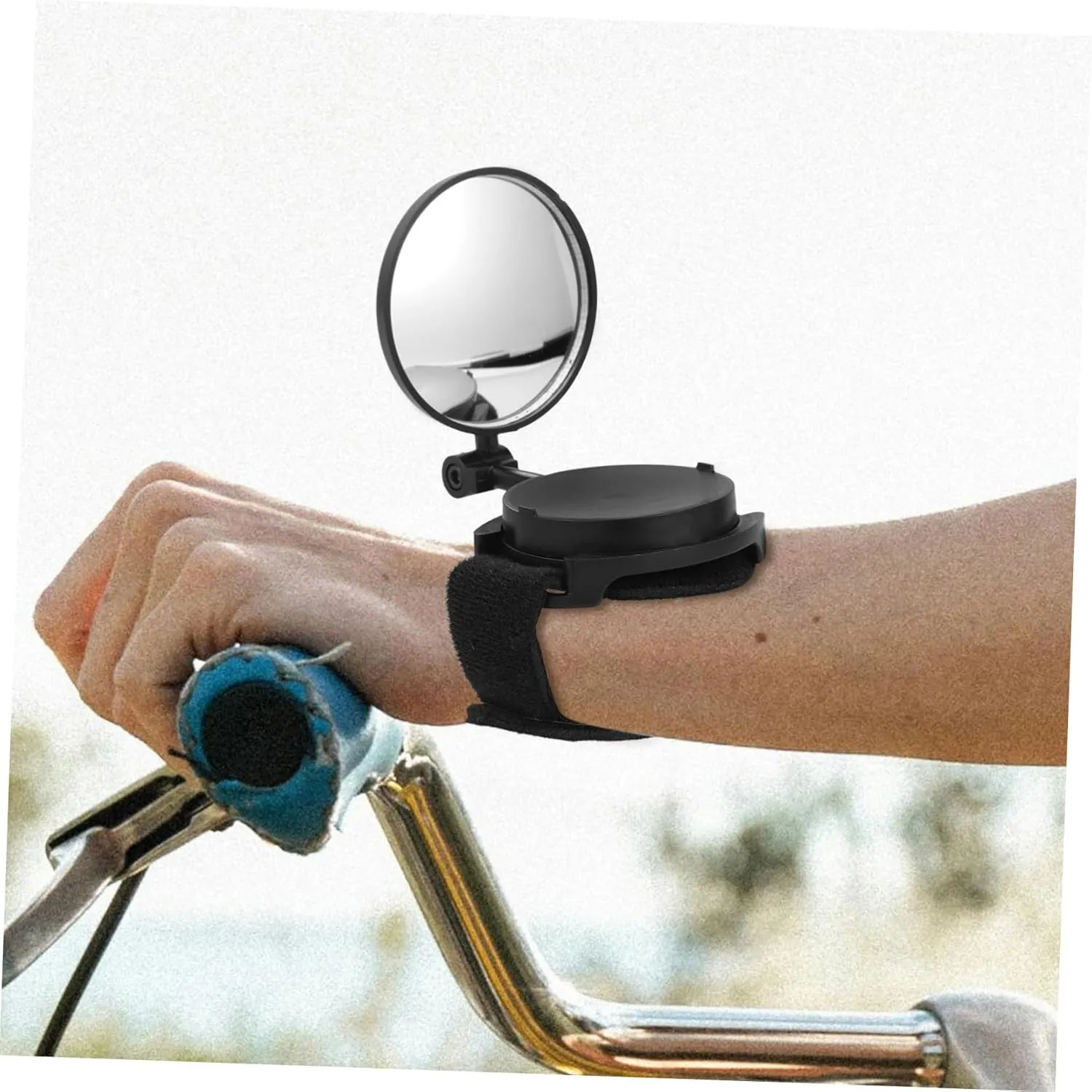 Kisangel 3pcs Bike Backview Mirror Wristband Rotatable Wide Angle Cycling Mirror for Enhanced Road Awareness Lightweight and Sturdy Design Suitable for Various and Motorbikes