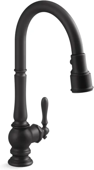 KOHLER K-99259-BL Artifacts Kitchen Sink Faucet, 17.63 x 4.31 x 8.50 Inches, Matte Black