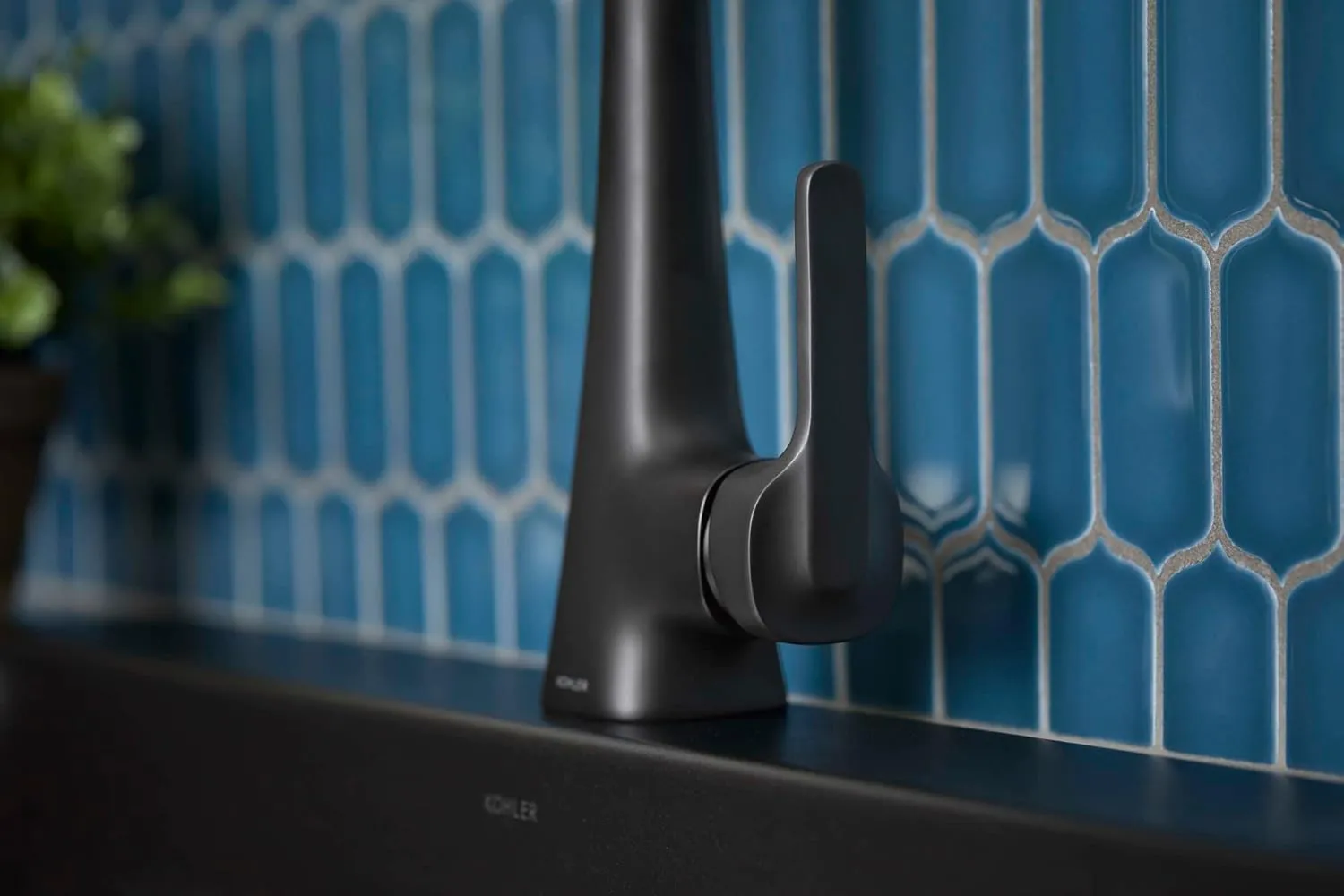 KOHLER R22867-SD-BL Maxton Pull-Down Kitchen Faucet with Soap Dispenser, Pull Down Sprayer, Matte Black