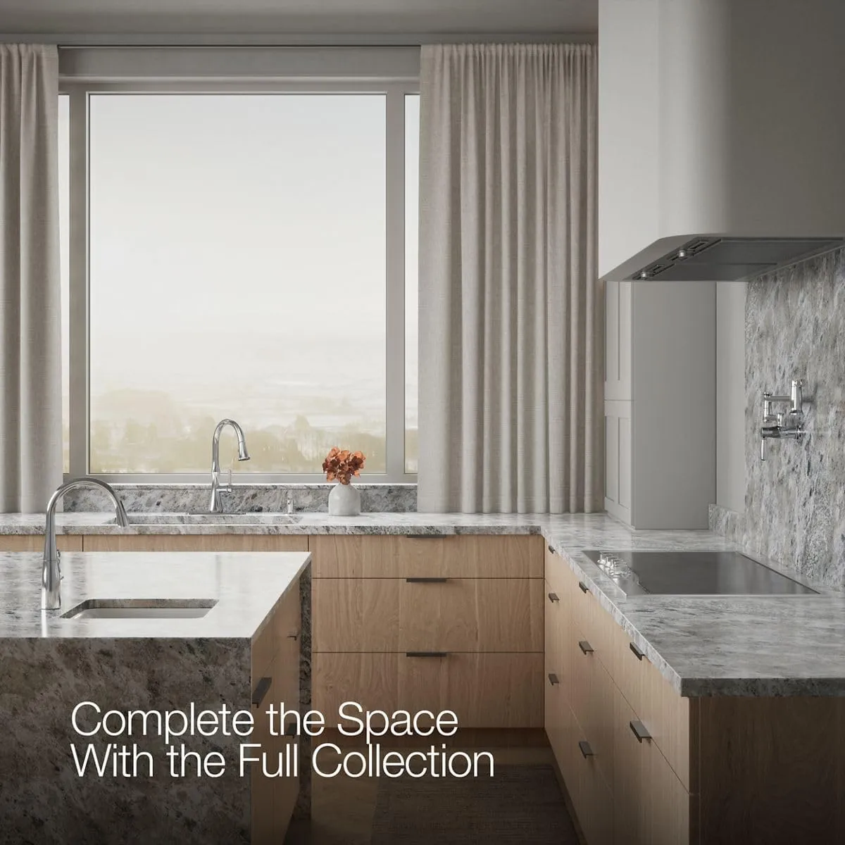 Kohler R28706-SD-CP Kaori Single Handle Kitchen Faucet with Pull Down Sprayer and Soap Dispenser, Polished Chrome