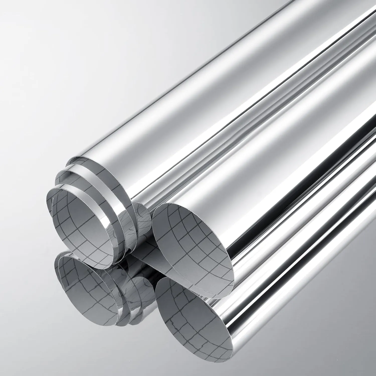 LaCheery 15.8"x276" Flexible Mirror Sheets Self Adhesive Cuttable Non Glass Mirror Sticker Roll Silver Reflective Mirror Peel and Stick Wallpaper Mirror Paper for Crafts Cabinets Funhouse Walls Decals