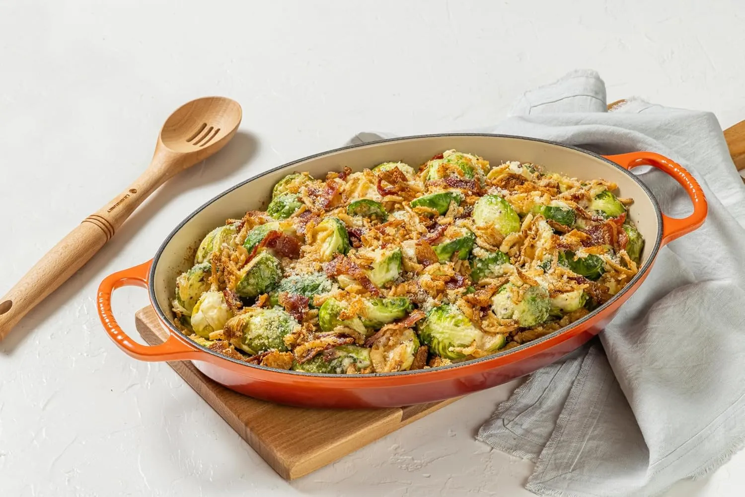 Le Creuset Enamel Cast Iron Signature Oval Baker, 3 qt., Flame