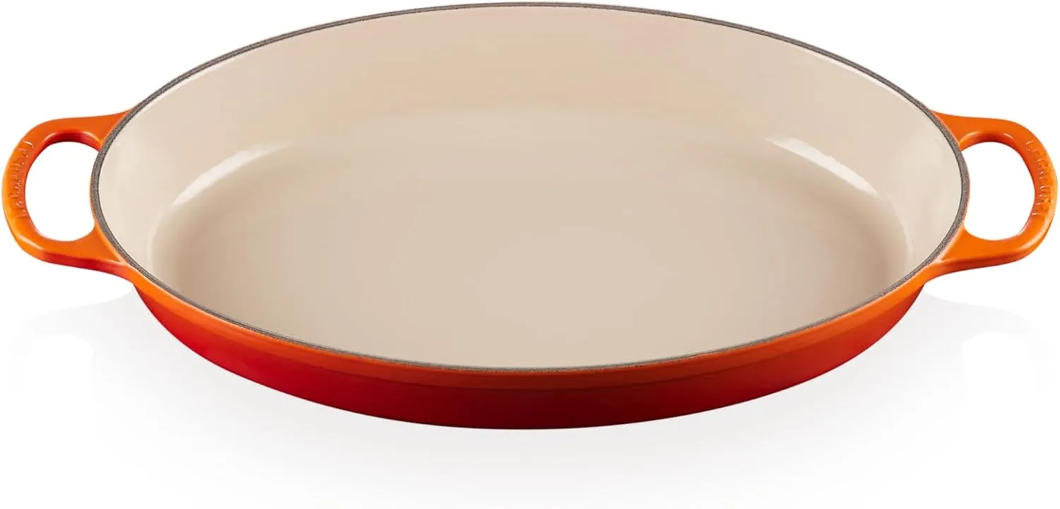 Le Creuset Enamel Cast Iron Signature Oval Baker, 3 qt., Flame