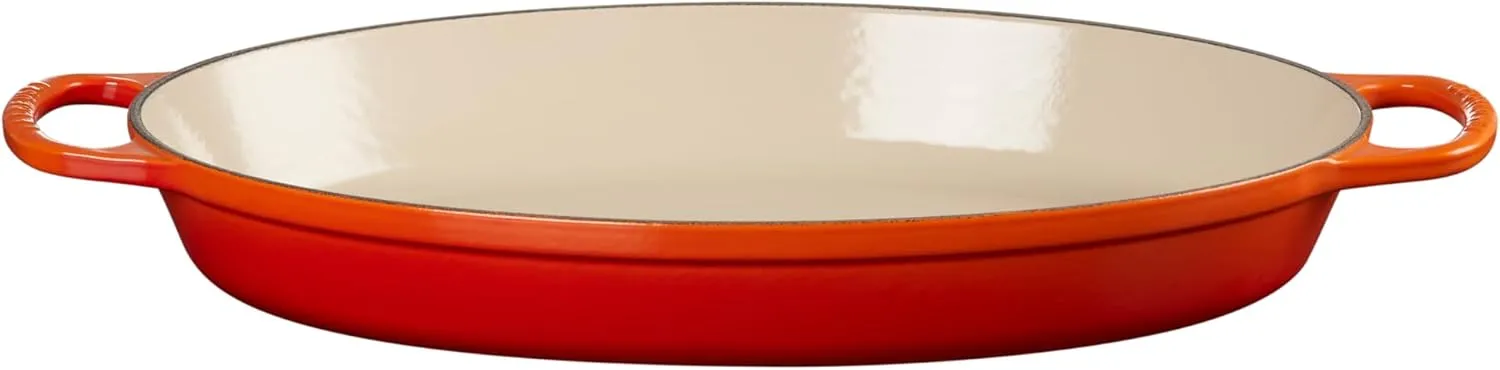Le Creuset Enamel Cast Iron Signature Oval Baker, 3 qt., Flame