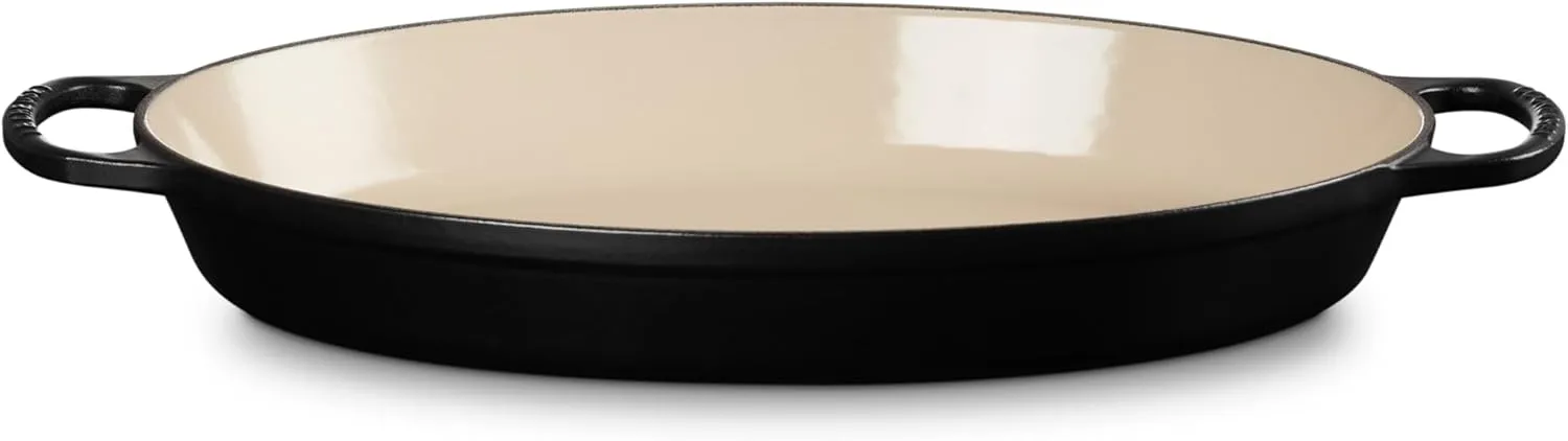 Le Creuset Enameled Cast Iron 3 Quart Signature Oval Baker, 3 qt, Licorice
