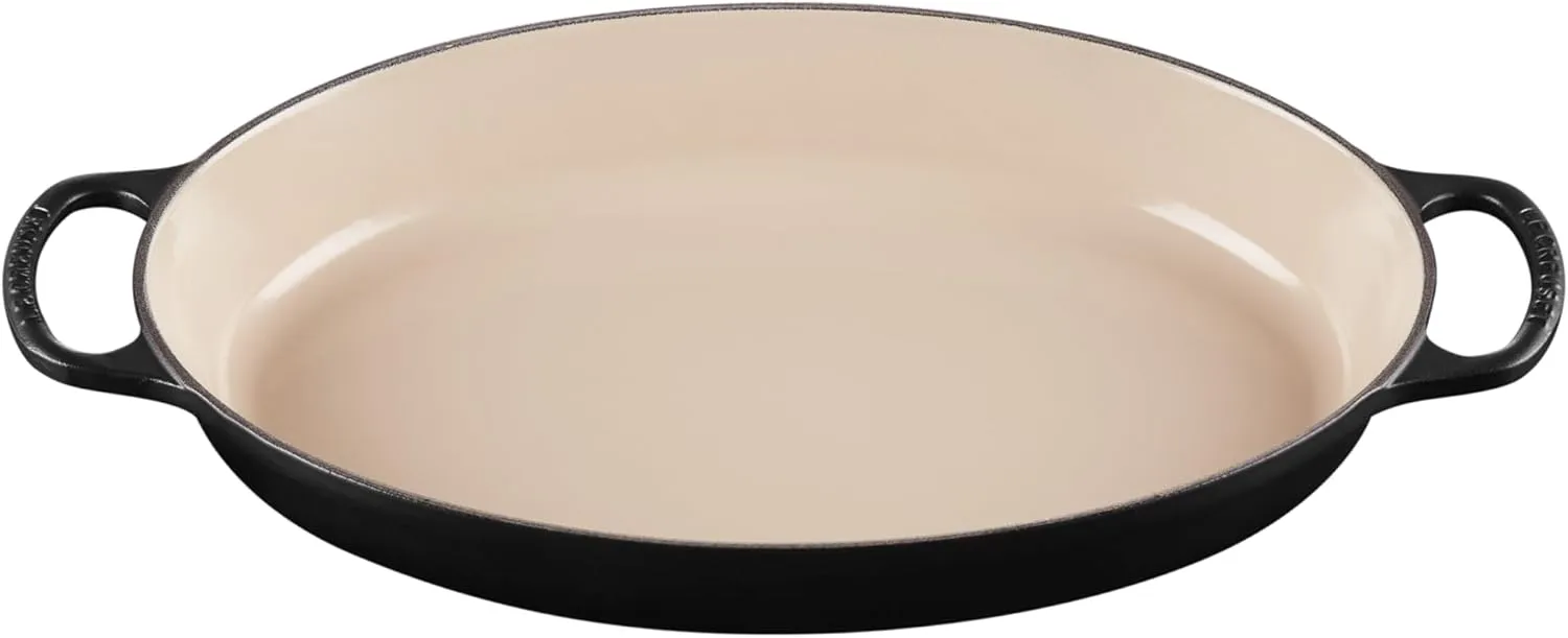Le Creuset Enameled Cast Iron 3 Quart Signature Oval Baker, 3 qt, Licorice