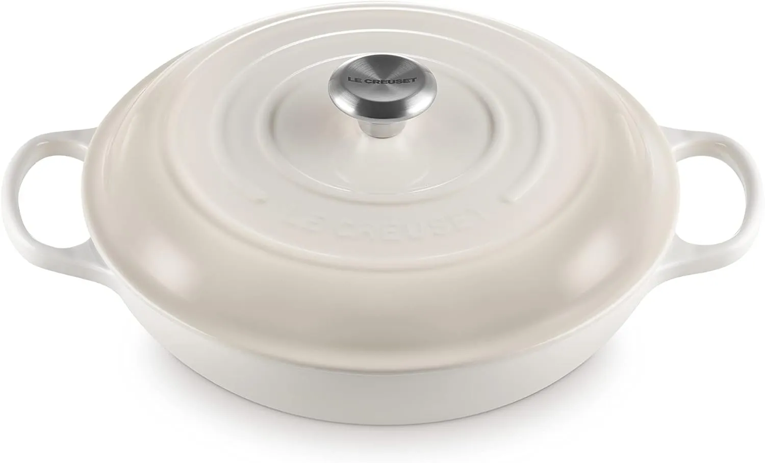 Le Creuset Enameled Cast Iron Signature Braiser, 3.5 qt., Meringue
