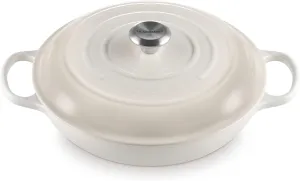 Le Creuset Enameled Cast Iron Signature Braiser, 3.5 qt., Meringue