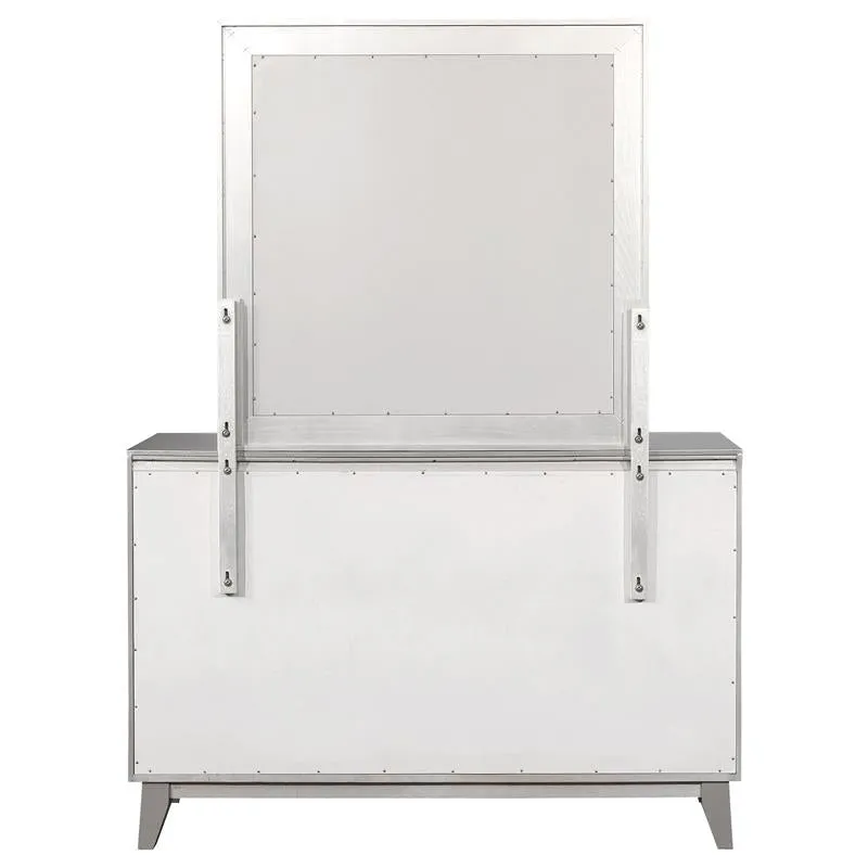 Leighton 7-drawer Dresser with Mirror Metallic Mercury - 204923M