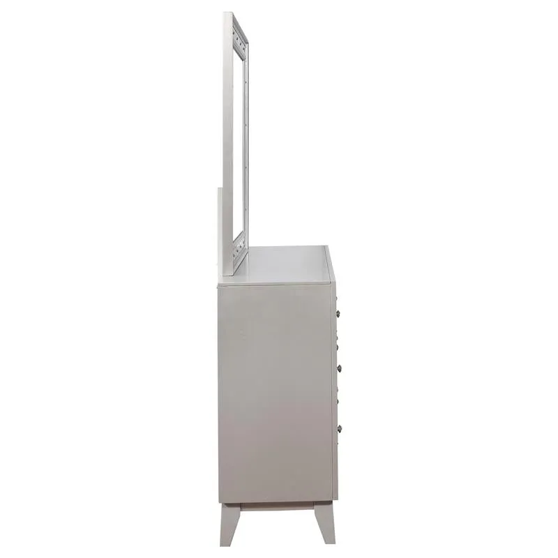 Leighton 7-drawer Dresser with Mirror Metallic Mercury - 204923M