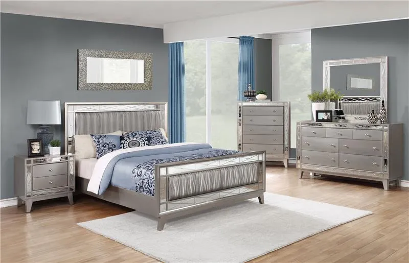 Leighton 7-drawer Dresser with Mirror Metallic Mercury - 204923M