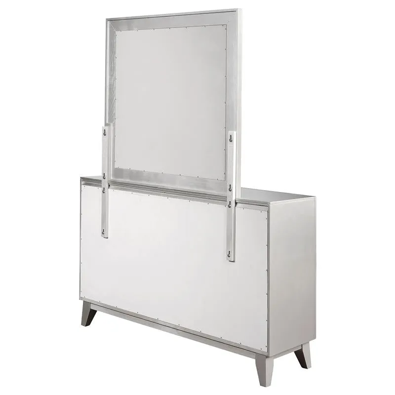 Leighton 7-drawer Dresser with Mirror Metallic Mercury - 204923M