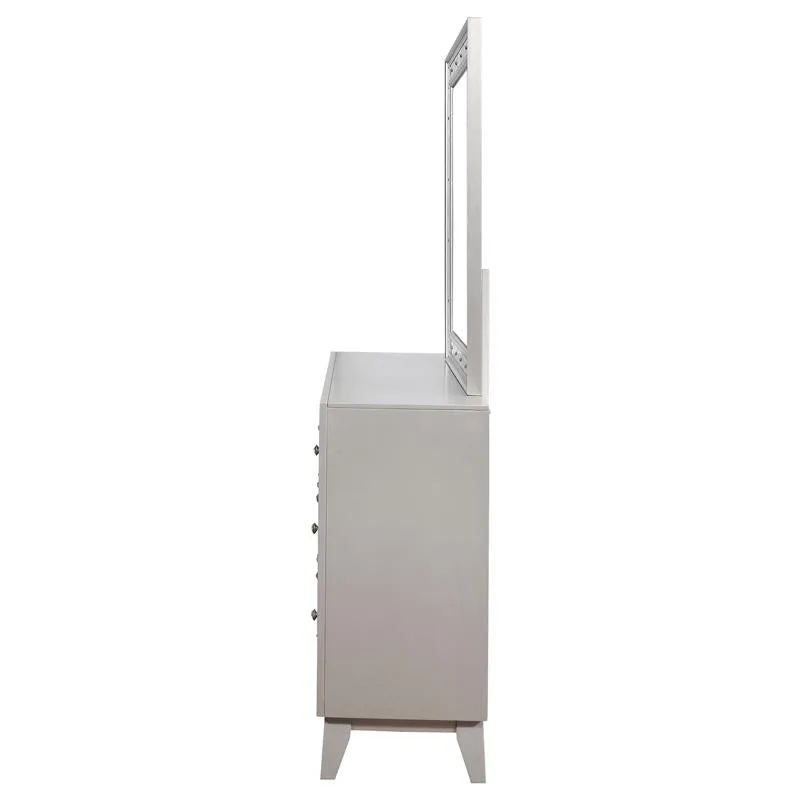 Leighton 7-drawer Dresser with Mirror Metallic Mercury - 204923M
