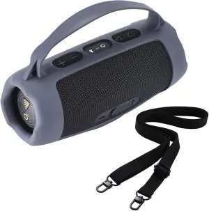 LICHIFIT Silicone Protective Cover Frame Case Skin for JBL Charge 5 Wi-Fi/Charge 5 Bluetooth Speaker Shell Sleeve Hand Bag Shoulder Case Box Accessories