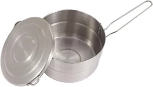 Lightweight Outdoor Pot Stainless Steel Camping Cookware for Picnic and Backpacking Portable Design with Folding Handle and for Outdoor Cooking