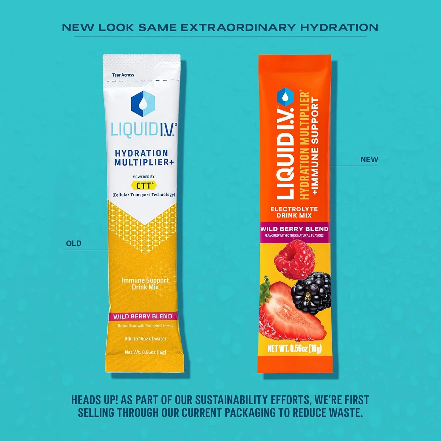 Liquid I.V.® Hydration Multiplier  Immune Support - Wild Berry Blend | Electrolyte Powder Drink Mix | 1 Pack (14 Servings)