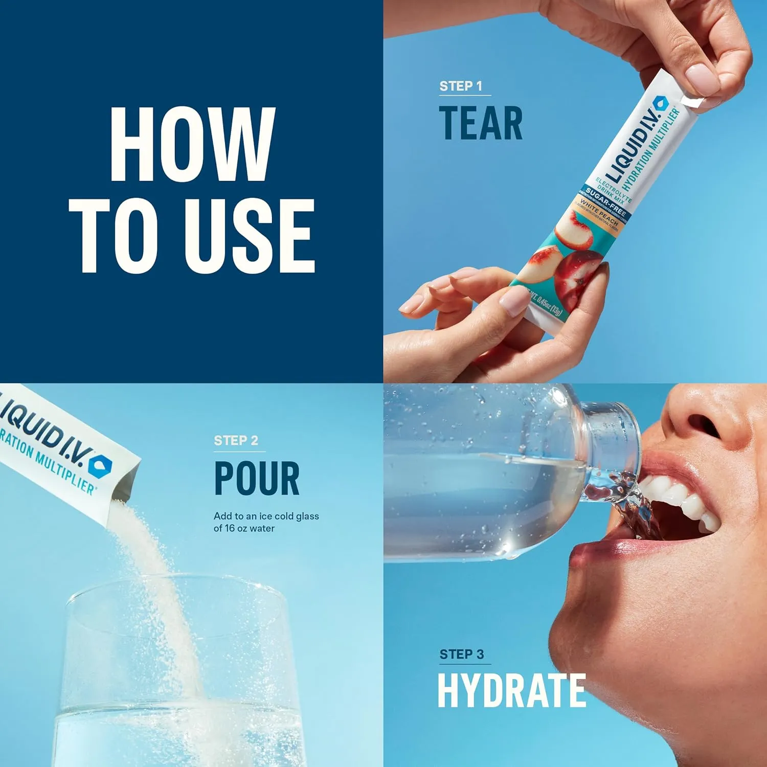 Liquid I.V.® Hydration Multiplier® Sugar-Free - Lemon Lime - Hydration Powder Packets | Electrolyte Powder Drink Mix | Convenient Single-Serving Sticks | Non-GMO | 14 Servings (Pack of 3)