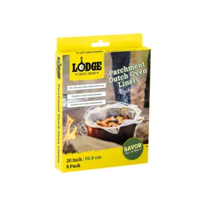 Lodge Dutch Oven Liners, 20", Parchment Paper, (8-pack)