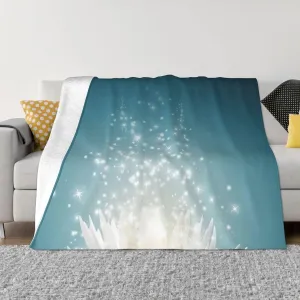Lotus Flower Zen 60"X50" Flannel Blanket - 100% Soft Polyester, Lightweight and Warm, Suitable for Families, Camping, Travel