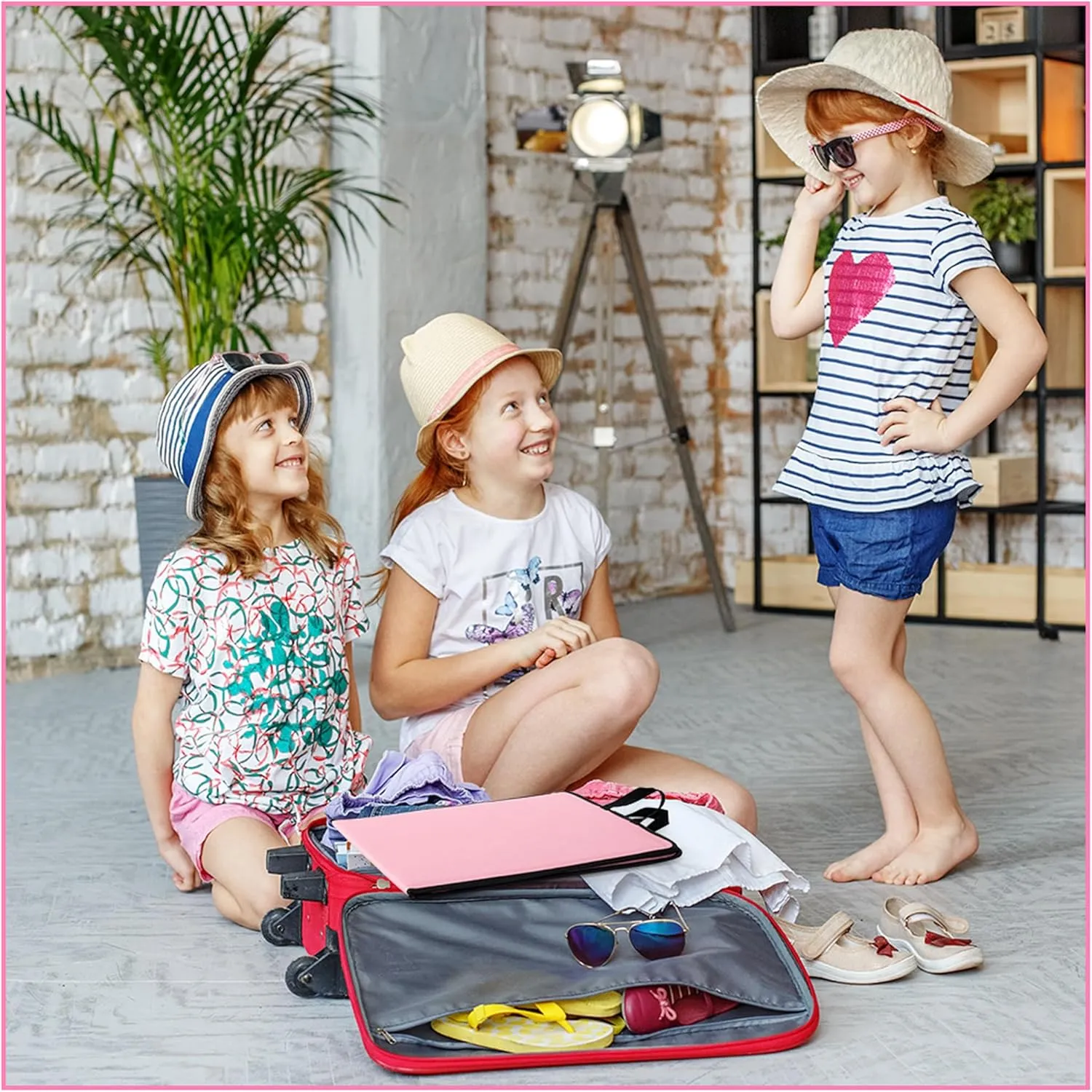 LPHUMEX Portable Pink Mirror Full Length for Dance, 33x13 Inch Hanging Dance Mirror for Dance Bag, Lightweight Folding Travel Mirror Dance Competition Must Haves