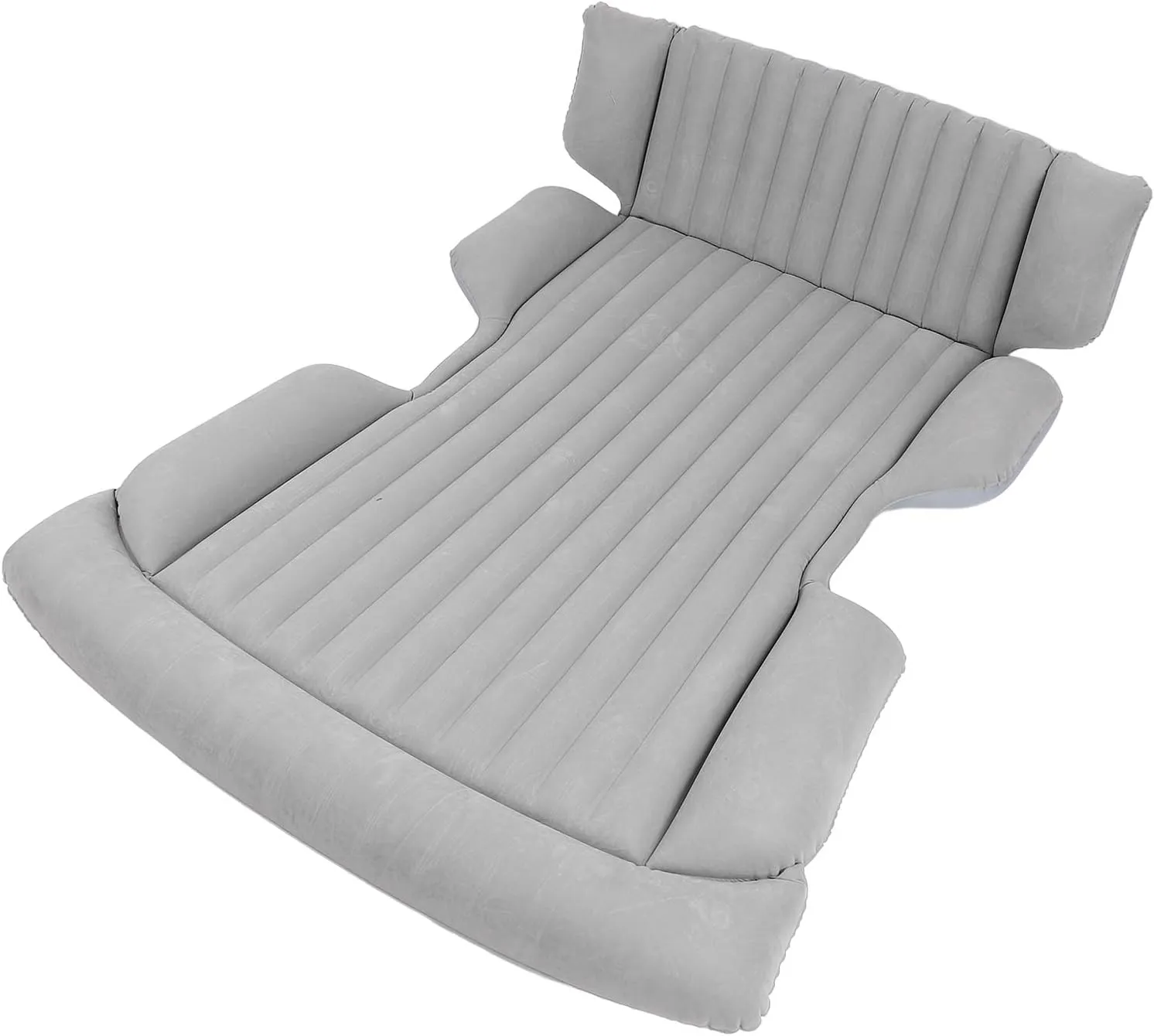 lyrlody Car Mattress Air Mattress, SUV Inflatable Mattress, Thickened Flocking Car Mattress with 2 Support Pillars and Electric Pump for Travel, Camping, Outdoor Activities