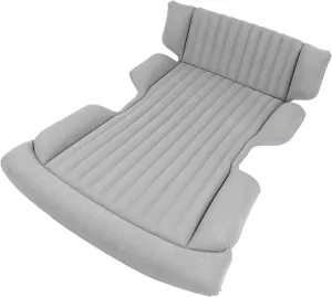 lyrlody Car Mattress Air Mattress, SUV Inflatable Mattress, Thickened Flocking Car Mattress with 2 Support Pillars and Electric Pump for Travel, Camping, Outdoor Activities