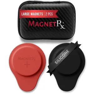 MagnetRX® Neodymium Biomagnetic Magnet Kit – Imanes para Biomagnetismo Médico – Dr Goiz Biomagnetic Therapy Magnets for Bio Magnet Pair – Biomagnetism Magnets with Silicone Covers (Large | 2 Units)