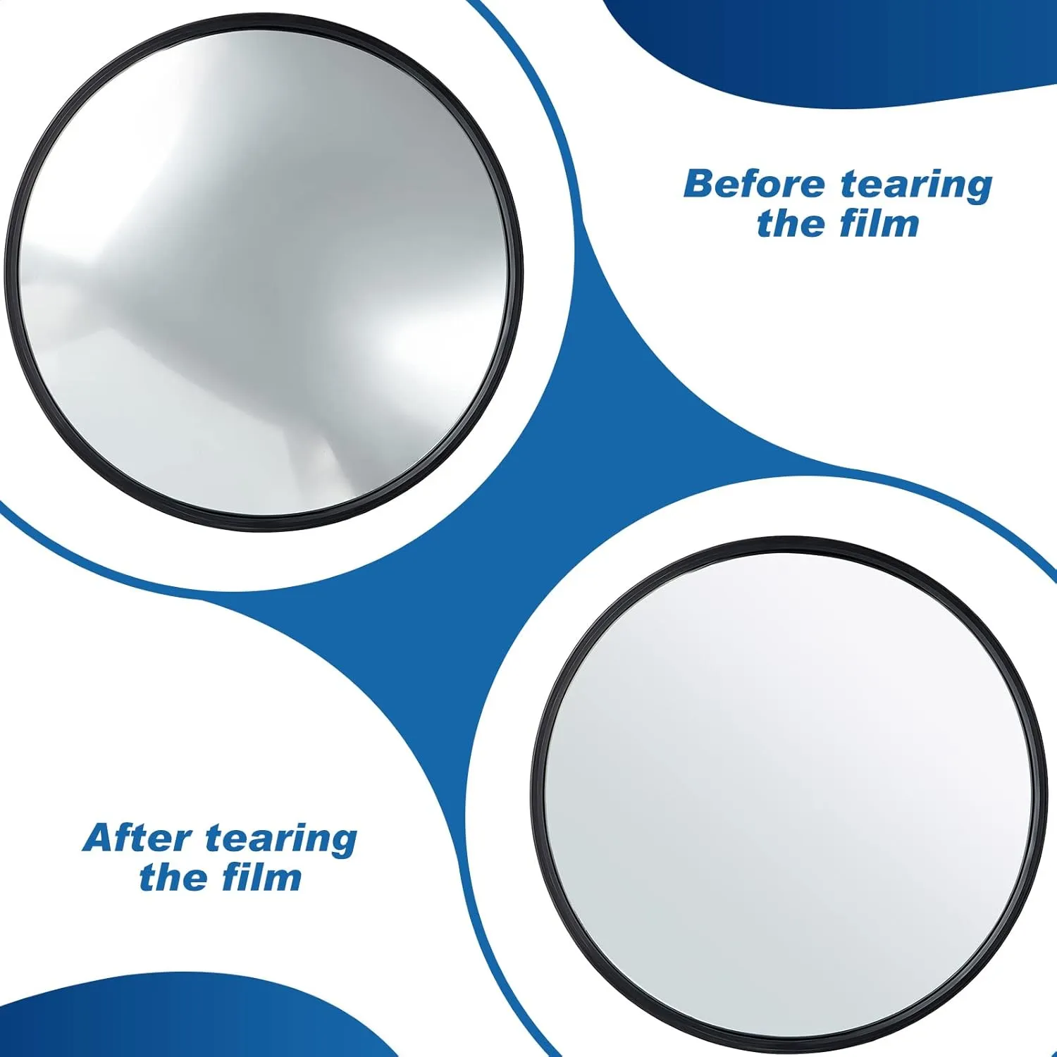 Maitys 2 Pcs Convex Mirror Acrylic Safety Security Traffic Corner Mirrors Adjustable Wide Angle View with Fixing Bracket for Indoor Outdoor Garage School Classroom Warehouse(12 Inch)