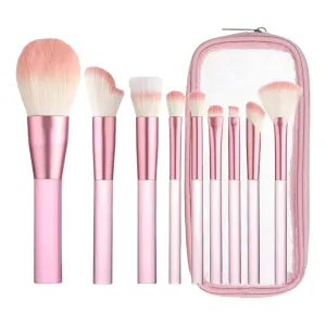 Makeup Brushes with Organizer Bag, 9 Pcs Premium Synthetic Foundation Brush,Eyeshadow Powder Concealer Contour Blending Eyeliner Brushes for Makeup,Gifts for Women