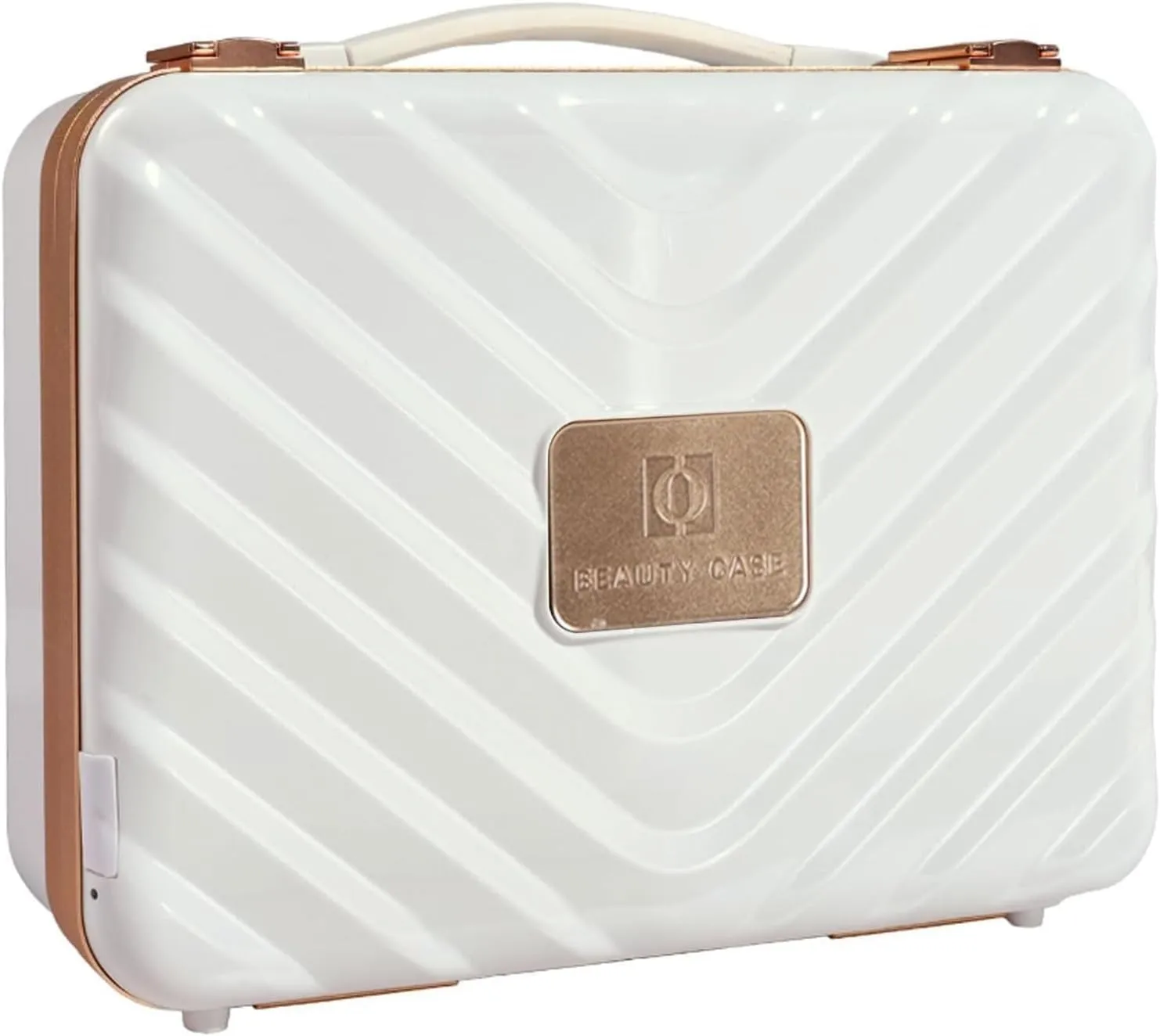 Makeup Case with LED Lighted Mirror Travel Makeup Train Case Cosmetic Organizer for Girls Makeup Artist, Makeup Tools, Hairstylist Travel White