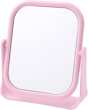 Makeup Mirror Makeup Mirror Double-Sided Rotating Vanity Mirror Desktop Round Mirror Simple Folding Makeup Portable Mirror Vanity Mirror(D)