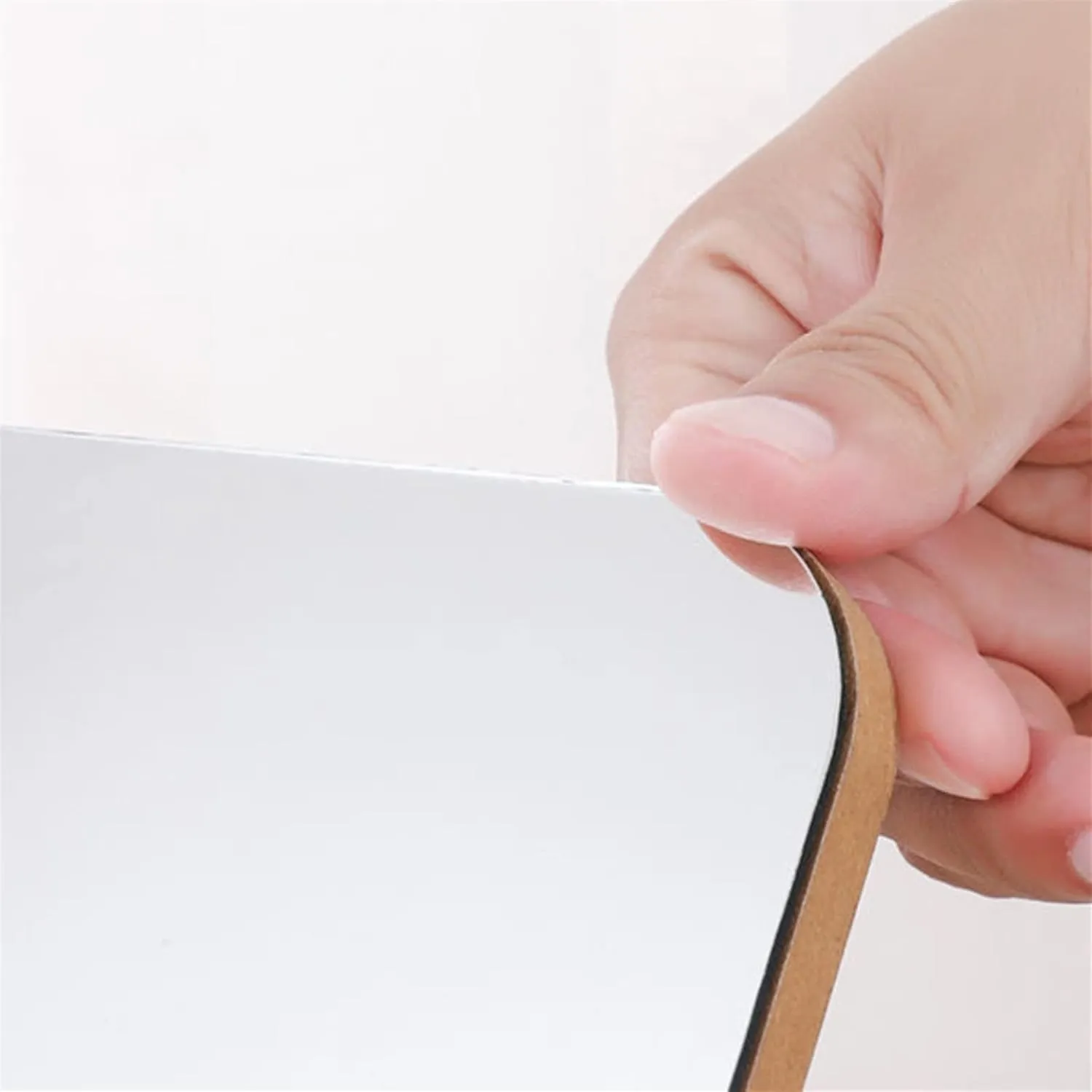 Makeup Mirror Mirror Wooden Bedroom Makeup Mirror Living Room Desktop Portable Large Student Mirror Dressing Mirror Vanity Mirror(Small)