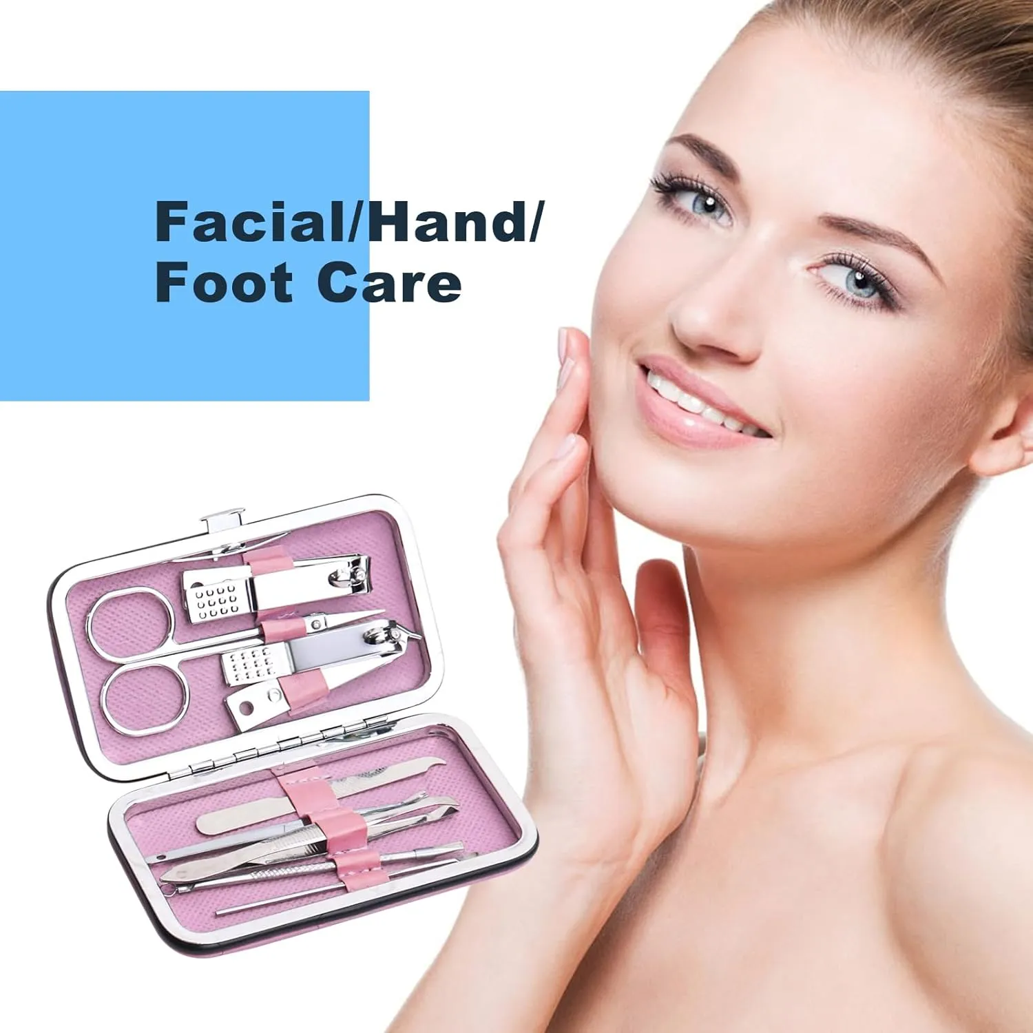 Manicure Set Bulk, Nail Clippers Kit Stainless Steel Fingernail Clippers Set, Sturdy Nail Tip Cutter Trimmers Professional Grooming Toenail Clippers Personal Pedicure Kits Gift (48 Pack 8 in 1)