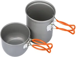 MDybf Portable Cookware Set, Camping Kitchen Utensils Set, Outdoor Cooking Travel Set, Fruit Orange Handle,Small Pot