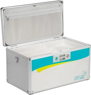 Medicine Lock Box,locking medicine box, Security Lock Boxes【Extra Large-16inch】 15.9x9.3x8.9 Inch,lock box, First Aid Key Safe Box,Lock Box for Medication