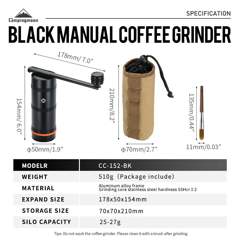 Medium Economical Coffee Reliable service Campingmoon Grinder