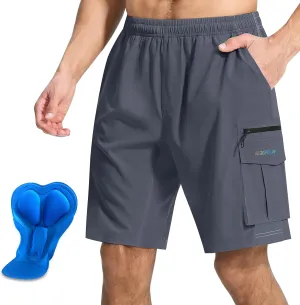 Men's Mountain Bike Shorts 3D Padded Bicycle Biking Shorts Quick Dry Lightweight MTB Cycling Shorts