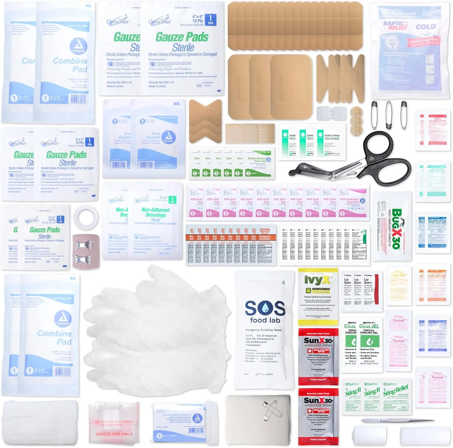 MFASCO Marine Emergency First Aid Kit - Waterproof Plano Case, Keeps Supplies Clean & Dry, Includes First Aid & Outdoor Protection, Great for Boats & Personal Watercraft - 14x9x3 in, 3 lbs, 326 Pcs