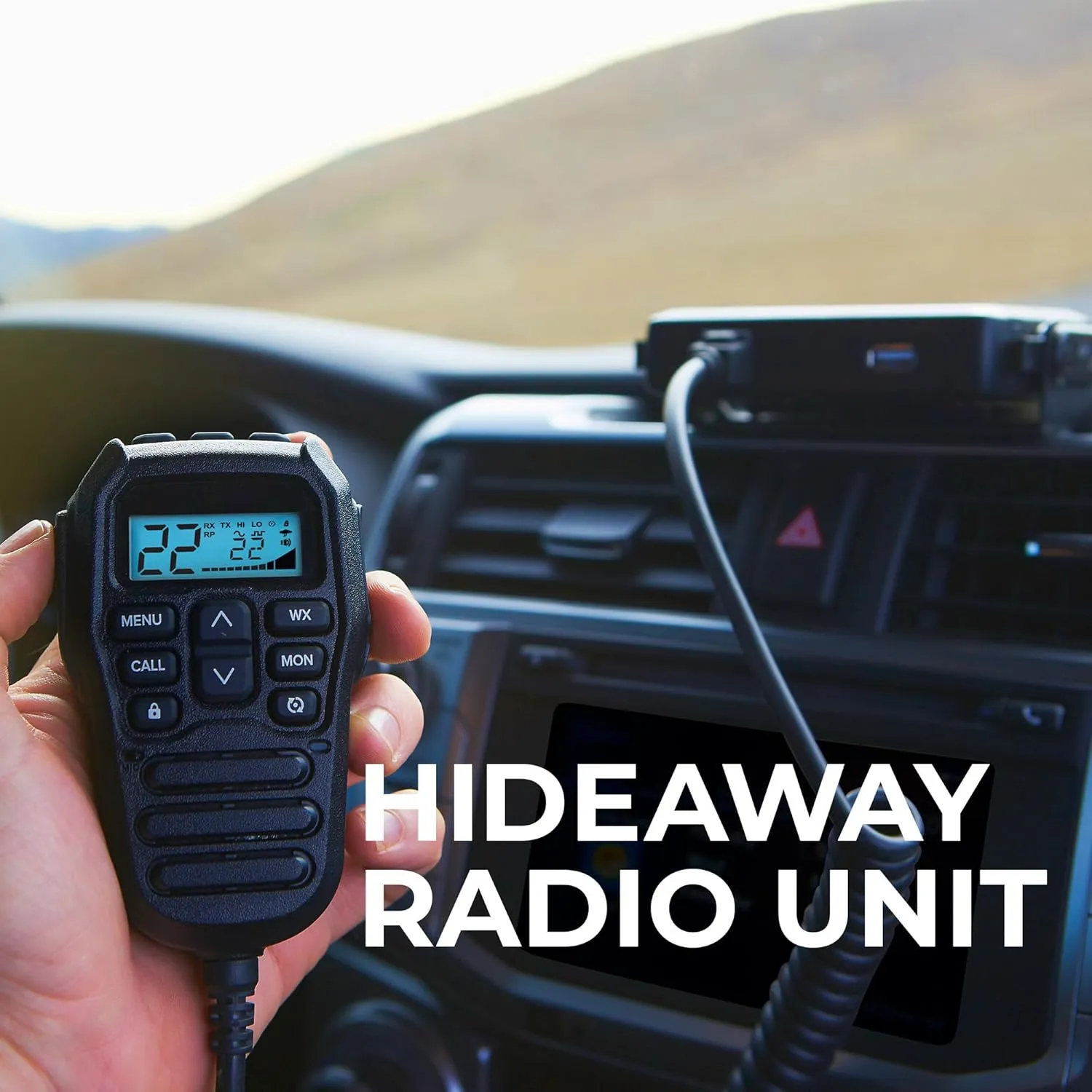 Midland - MXT275VP4-15 Watt GMRS MicroMobile Two-Way Radio - ATVs UTVs and Other Off-Road Vehicles - Overlanding Gear - Extended 3dB gain Roll Bar Mount Antenna Microphone Extension Cable