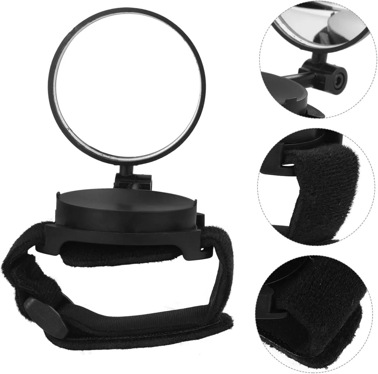 Mikikit 3pcs Riding Rearview Mirror Cycling Wrist Band Mirror Arm Wrist Rearview for Bike Bike